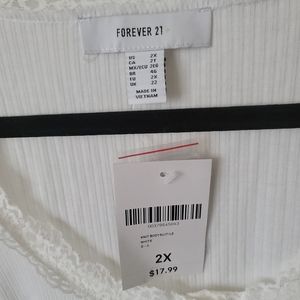 White V Neck Bodysuit